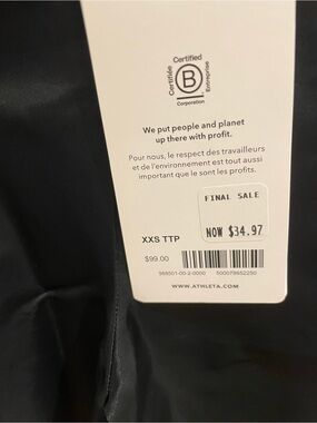 Athleta Black Calm Cool Pant with Tag